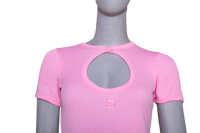 COURRÈGES PINK CIRCLE CONTRAST TSHIRT
