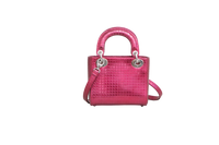 DIOR METALLIC PATENT MICRO CANNAGE MINI LADY DIOR FUCHSIA