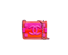 CHANEL BOY BRICK FLAP PATENT/PLEXIGLASS