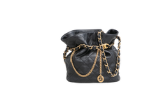 CHANEL DRAWSTRING LAMBSKIN QUILTED JEWEL