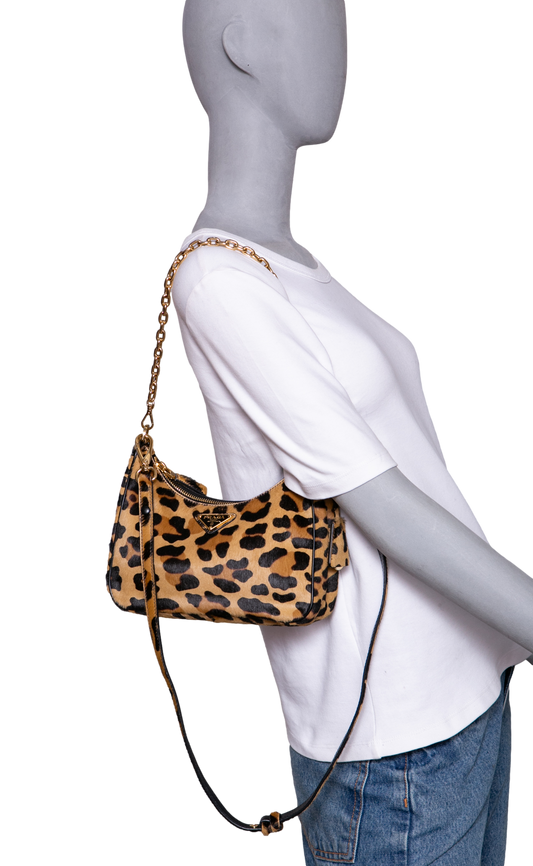 PRADA RE-EDITION LEOPARD PRINT BLACK