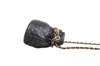 CHANEL DRAWSTRING LAMBSKIN QUILTED JEWEL