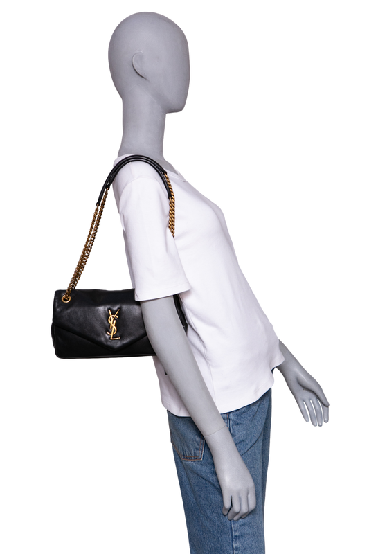 YSL CALYPSO SMALL LEATHER BLACK