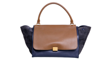 CELINE TRAPEZE LARGE MARINE & CARAMEL