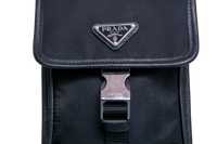 PRADA PHONE CASE BLACK NYLON & SAFFIANO