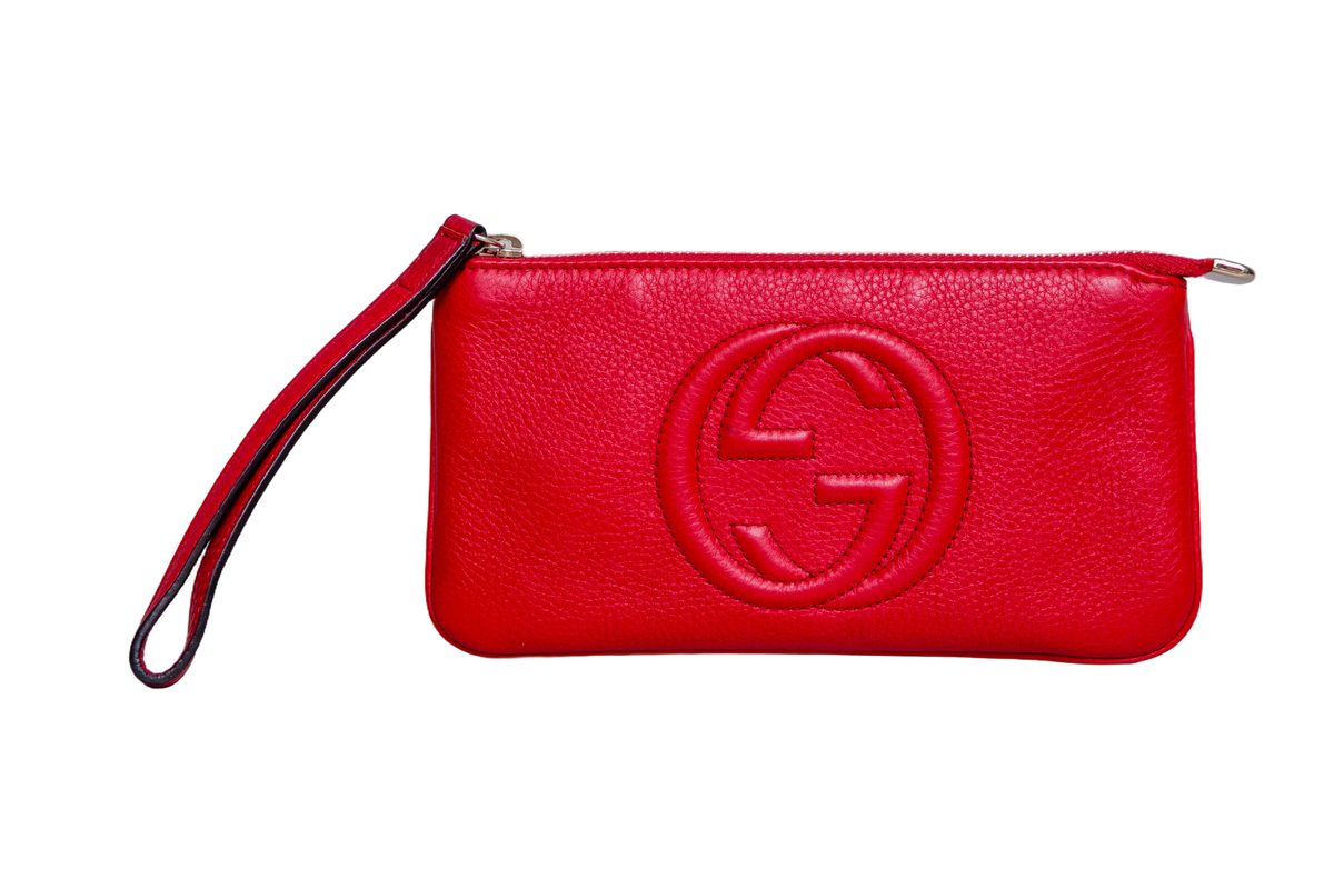 GUCCI CLUTCH WRISTLET SOHO RED