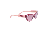 MIU MIU CATEYE ACETATE CRYSTAL BURGUNDY/ROSE