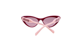 MIU MIU CATEYE ACETATE CRYSTAL BURGUNDY/ROSE