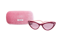 MIU MIU CATEYE ACETATE CRYSTAL BURGUNDY/ROSE