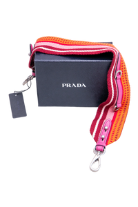 PRADA ALÇA CANVAS MULTICOLORS & PINK