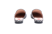 GUCCI MULE FLAT PRINCETOWN GG CANVAS B&W - 36 1/2 BR