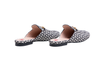GUCCI MULE FLAT PRINCETOWN GG CANVAS B&W - 36 1/2 BR