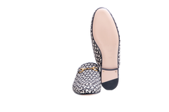 GUCCI MULE FLAT PRINCETOWN GG CANVAS B&W - 36 1/2 BR