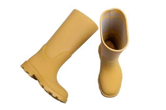 BURBERRY BOOTS MARSH SLIP-ON RAIN MANILLA - 38 BR