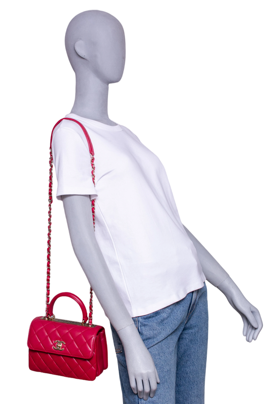 CHANEL TRENDY CC SMALL LAMBSKIN CHERRY