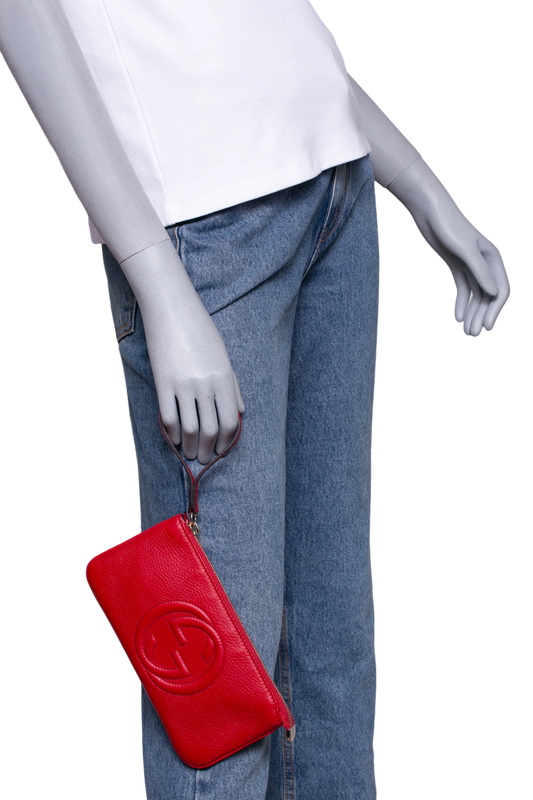 GUCCI CLUTCH WRISTLET SOHO RED