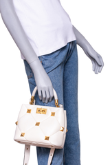 VALENTINO ROMAN STUD TOP HANDLE OFF WHITE