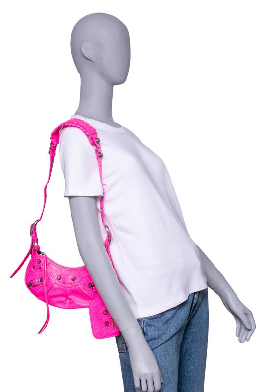 BALENCIAGA LE CAGOLE XS PINK NEON