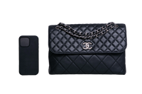 CHANEL THE BUSINESS FLAP BAG QUILTED BLACK