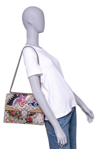 GUCCI DIONYSUS MEDIUM GG SUPREME BIRD EMBROIDERED