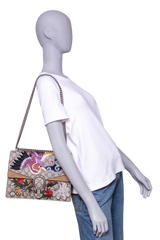 GUCCI DIONYSUS MEDIUM GG SUPREME BIRD EMBROIDERED