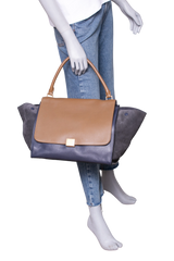 CELINE TRAPEZE LARGE MARINE & CARAMEL