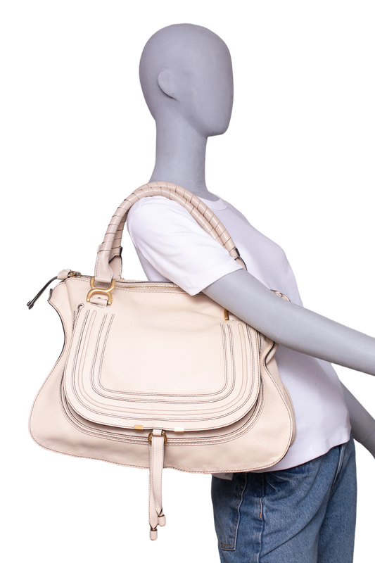 CHLOE MARCIE BAG IN GRAINED LEATHER SWEET BEIGE