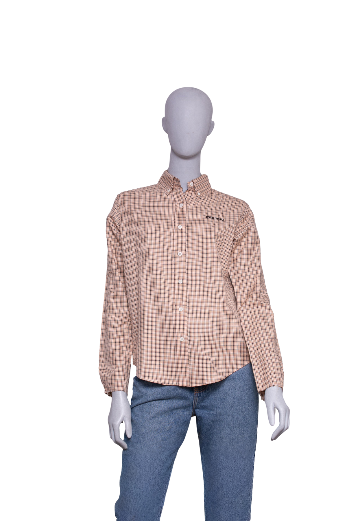 MIU MIU SHIRT LONG SLEEVE CHECKERED