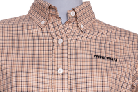 MIU MIU SHIRT LONG SLEEVE CHECKERED