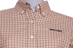 MIU MIU SHIRT LONG SLEEVE CHECKERED