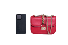 VALENTINO GLAM LOCK SMALL RED SHOULDER