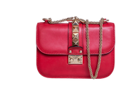 VALENTINO GLAM LOCK SMALL RED SHOULDER
