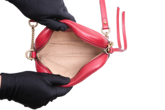 GUCCI MINI CAMERA BAG GG MARMONT RED