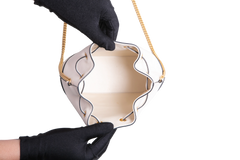 VALENTINO MINI BUCKET BAG IN NAPPA VLOGO LIGHT IVORY