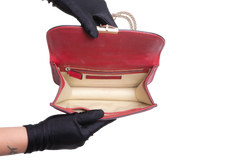 VALENTINO GLAM LOCK SMALL RED SHOULDER