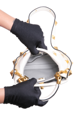 VALENTINO ROMAN STUD TOP HANDLE OFF WHITE