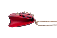 VALENTINO GLAM LOCK SMALL RED SHOULDER