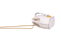 VALENTINO MINI BUCKET BAG IN NAPPA VLOGO LIGHT IVORY