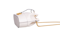 VALENTINO MINI BUCKET BAG IN NAPPA VLOGO LIGHT IVORY