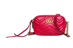 GUCCI MINI CAMERA BAG GG MARMONT RED