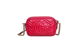 GUCCI MINI CAMERA BAG GG MARMONT RED