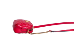 GUCCI MINI CAMERA BAG GG MARMONT RED