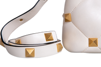 VALENTINO ROMAN STUD TOP HANDLE OFF WHITE
