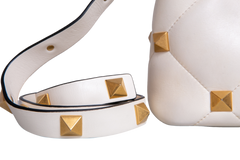 VALENTINO ROMAN STUD TOP HANDLE OFF WHITE