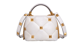 VALENTINO ROMAN STUD TOP HANDLE OFF WHITE