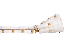 VALENTINO ROMAN STUD TOP HANDLE OFF WHITE