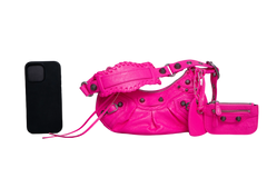 BALENCIAGA LE CAGOLE XS PINK NEON