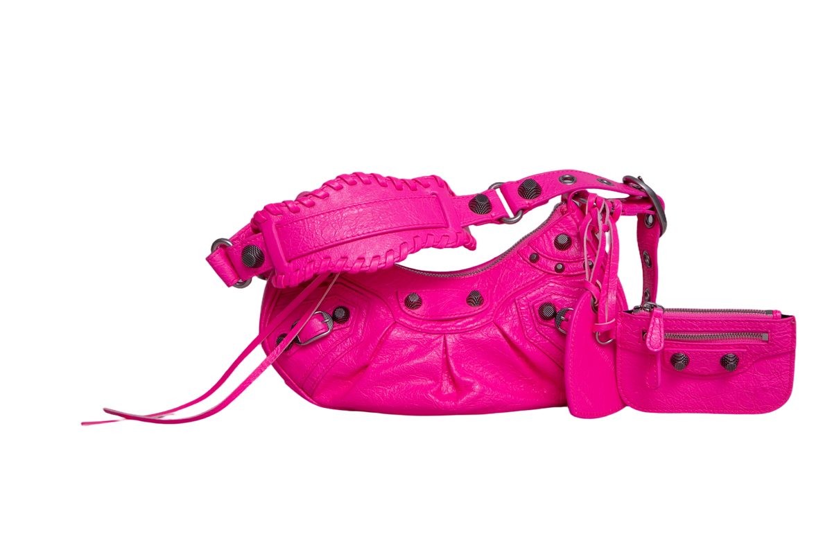 BALENCIAGA LE CAGOLE XS PINK NEON