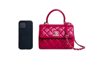 CHANEL TRENDY CC SMALL LAMBSKIN CHERRY