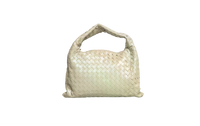 BOTTEGA HOP SMALL INTRECCIATO TRAVERTINE